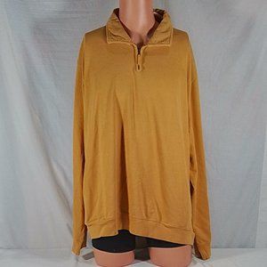 Men's St. John's Bay 1/4 Zip Pullover Honey Mustard Size: XXL - NWT--- See Notes